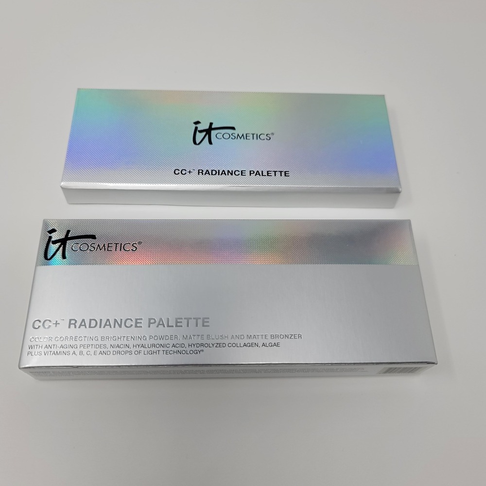 IT Cosmetics CC+ Radiance Palette Naturally Pretty Brightener Blush Bronzer New - Picture 2 of 6